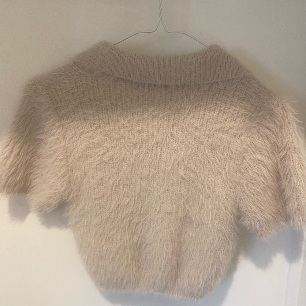 NWT ZARA faux fur polo shirt - Picture 11 of 14